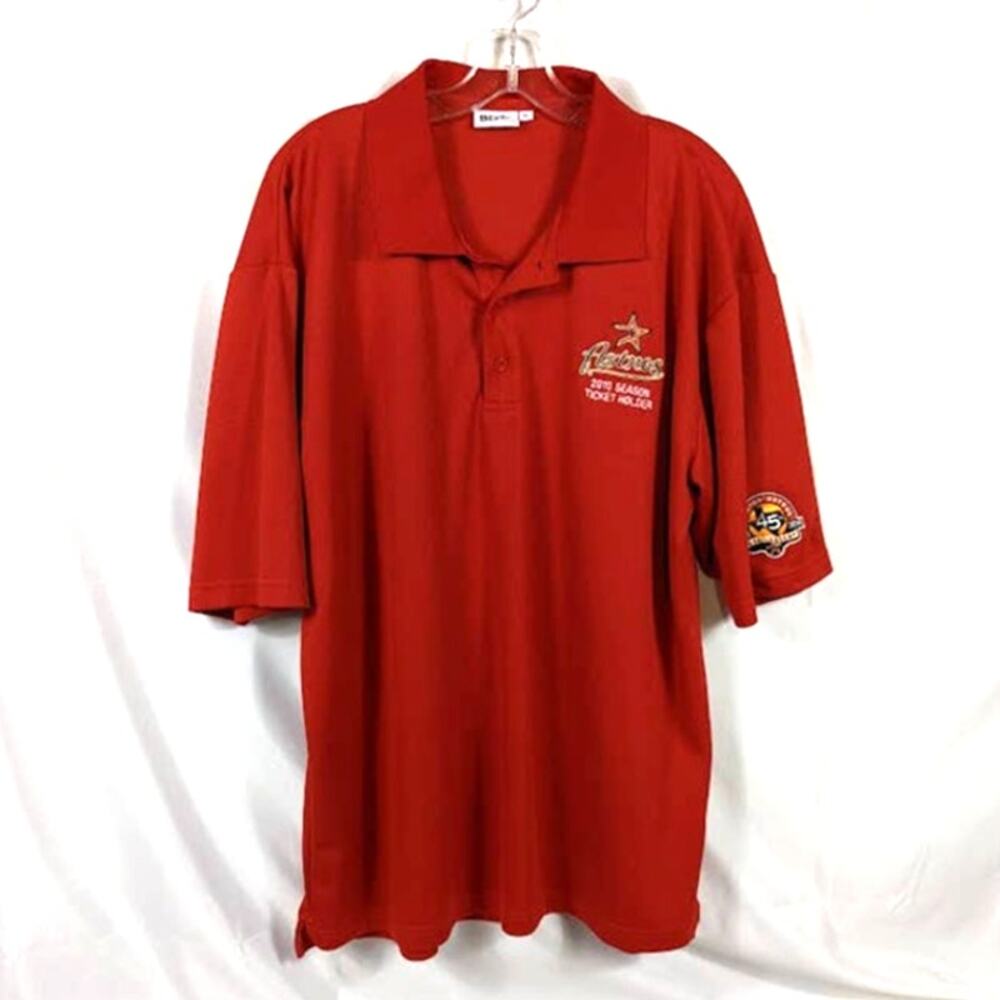 HOUSTON ASTROS XL Polo 45th Anniversary 2010 Season Ticket MLB